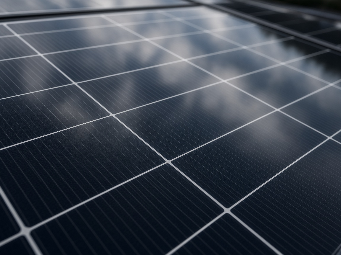 Close-up of high-efficiency solar cells